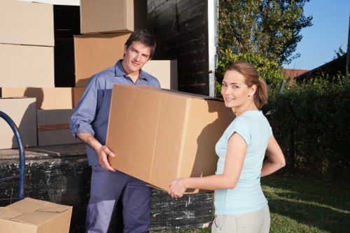 Final stage of a property removal with items secured for transport